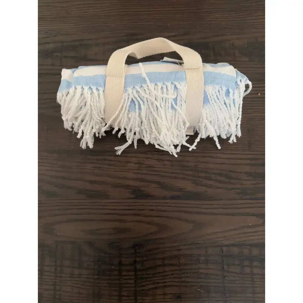 Victoria’s Secret Blue & White Stripe Beach Blanket-34